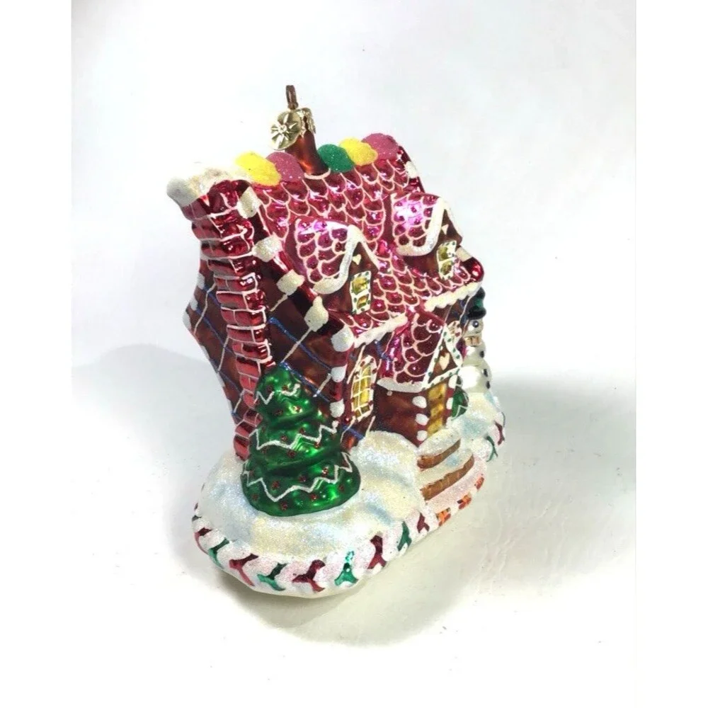 Vintage Christopher Radko “Sugar Chateau” Mouth-blown Glass Ornament